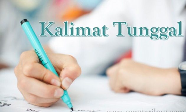 √ Kalimat Tunggal : Pengertian, Jenis, Ciri dan Contoh Terlengkap